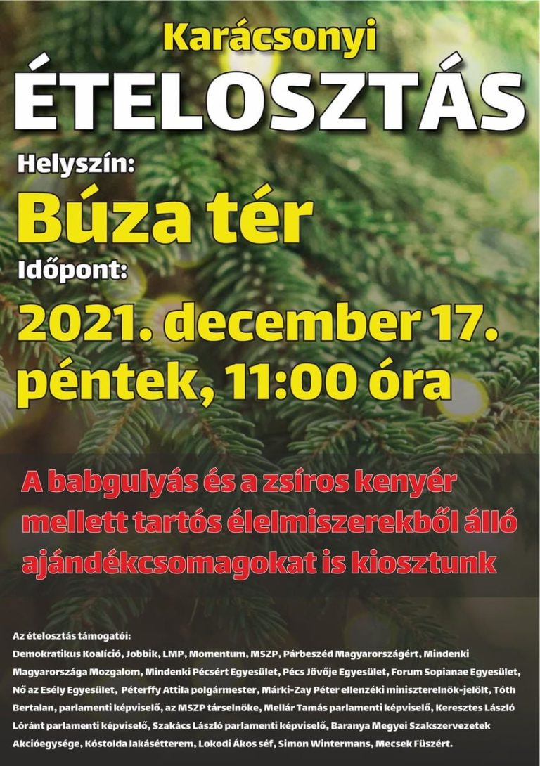 Ételosztás a Búza téren!