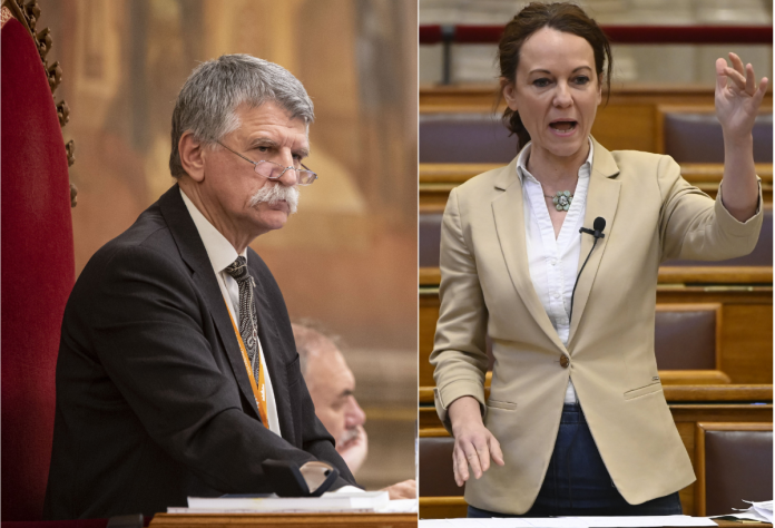 Kövér László vs. Szabó Timi parlamenti fotó