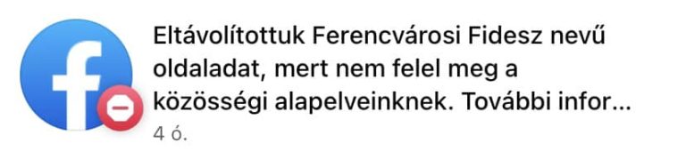 Eltávolították a Ferencváros Fidesz oldalát a Facebookon