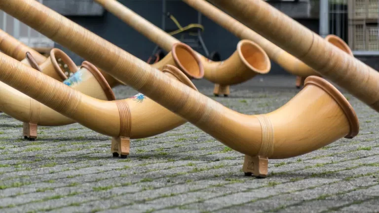 Alpesi kürtös koncert a Vásárcsarnok előtti téren