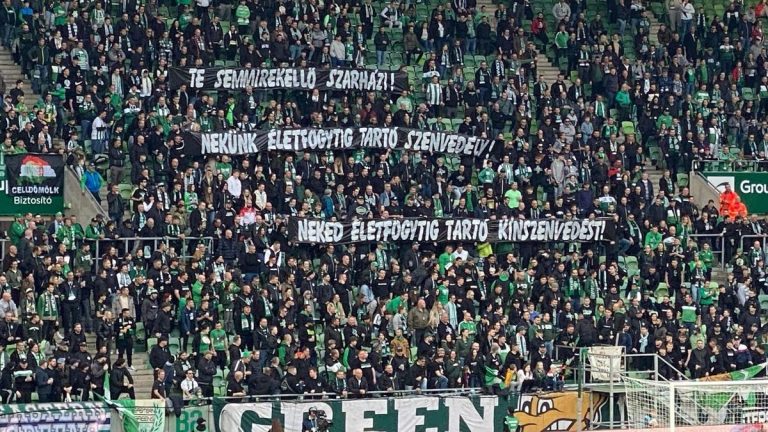 „Te semmirekellő sz@rházi! – Üzenték a Fradi ultrák Tordai Bencének