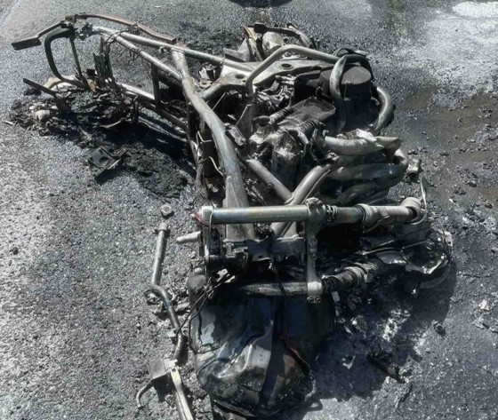 A tragikus bakonyi baleset után ennyi maradt a motorkerékpárból