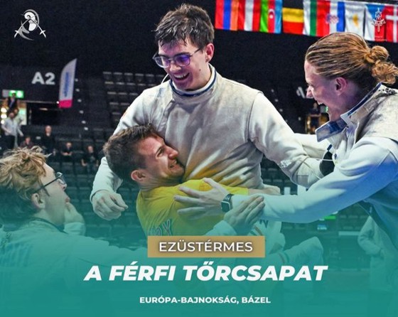 Ezüstérmes a férfi tőrcsapat is a vívó Eb-n