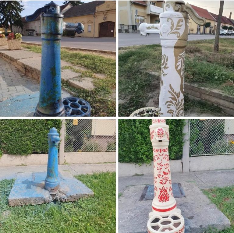 Közkutakat újított fel Szentlőrincen egy művész, az eredmény csodálatos lett