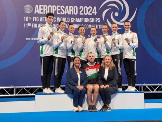 Aranyérmes a magyar aerodance csapat az aerobik vb-n