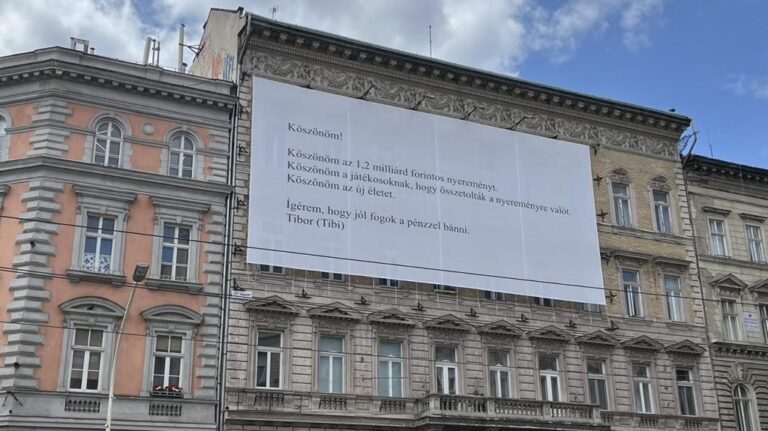 Házfalon üzent a hatoslottó nyereményét elvivő férfi