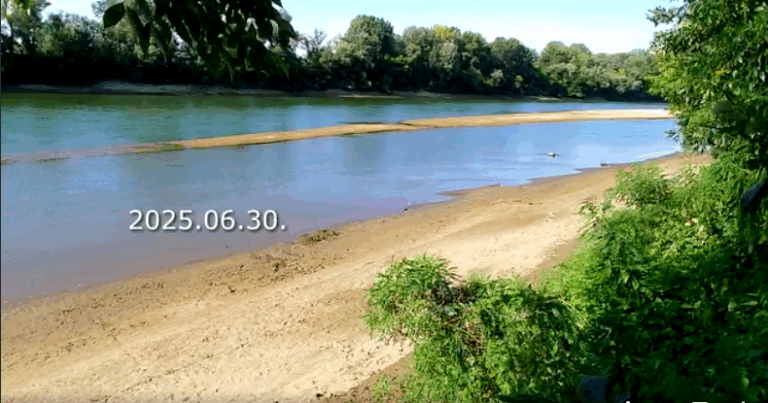 Soha nem volt még ilyen alacsony a Tisza vízszintje – VIDEÓ