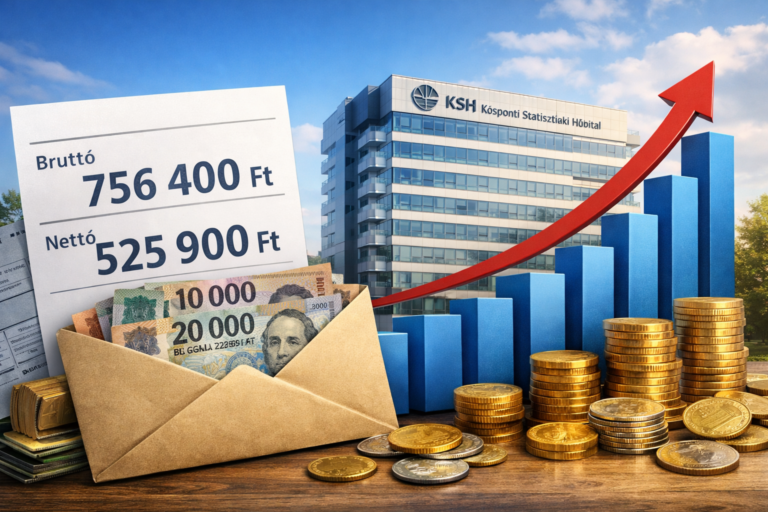 Közel 760 ezer forint volt a bruttó átlagkereset novemberben