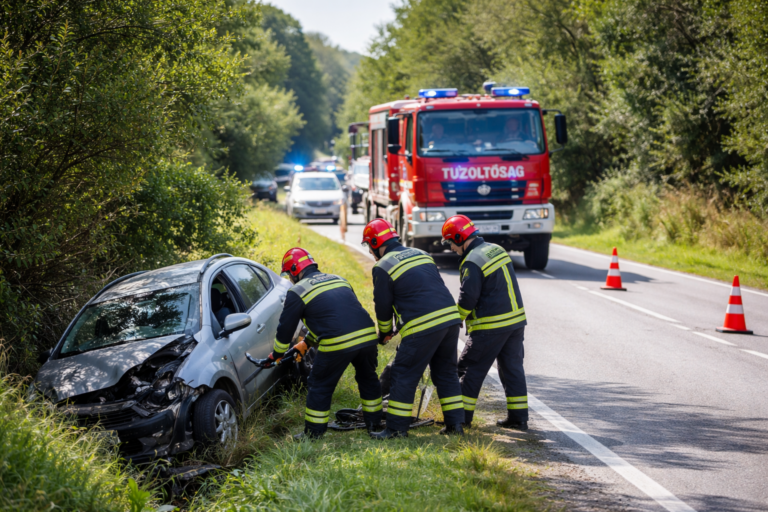 Három közúti balesetnél volt szükség tűzoltói beavatkozásra hétfőn Baranyában