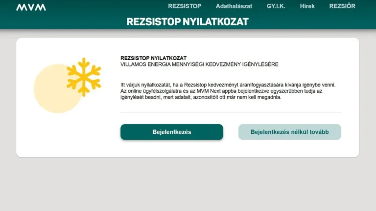 Elérhetővé váltak az online rezsistop-nyilatkozatok – fontos határidő közeleg