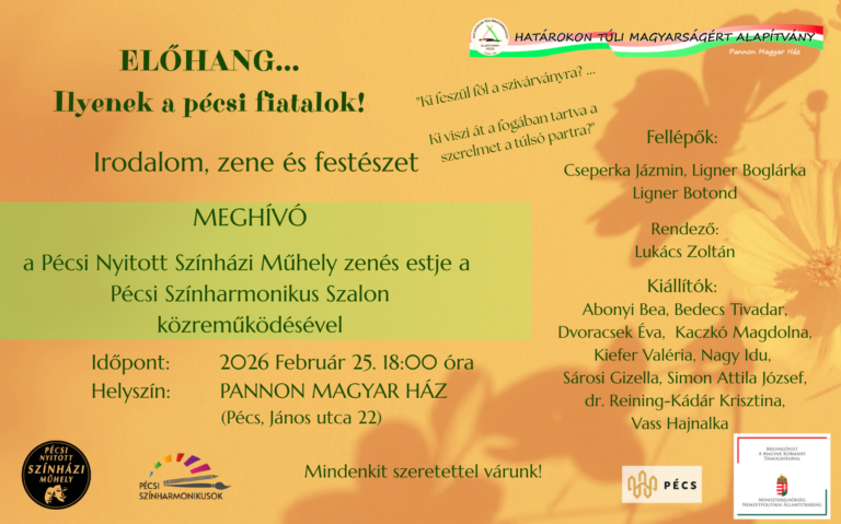 Zenés-verses est a Pannon Magyar Ház szervezésében