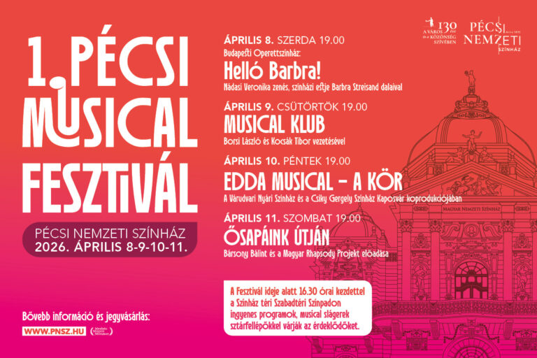 Nagyszabású zenés esemény érkezik: jön az I. Pécsi Musical Fesztivál