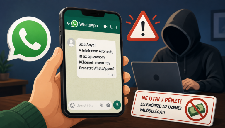 „Szia Anya, ez az új számom!” – Újra terjed a WhatsApp-csalás, figyelmeztet a rendőrség