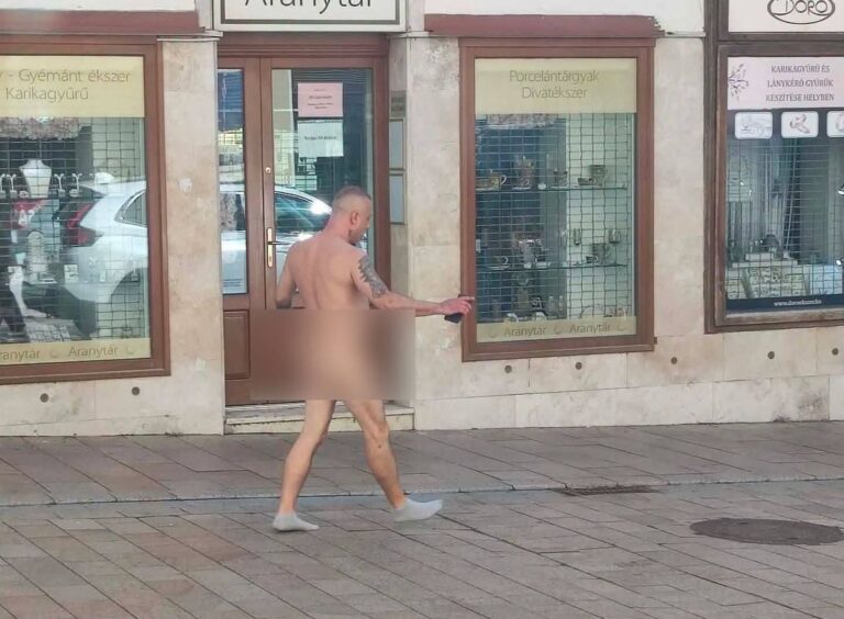 Egy szál zokniban sétált egy ittas férfi Pécs belvárosában